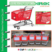 virgin PP strong plastic hand pushing shopping cart